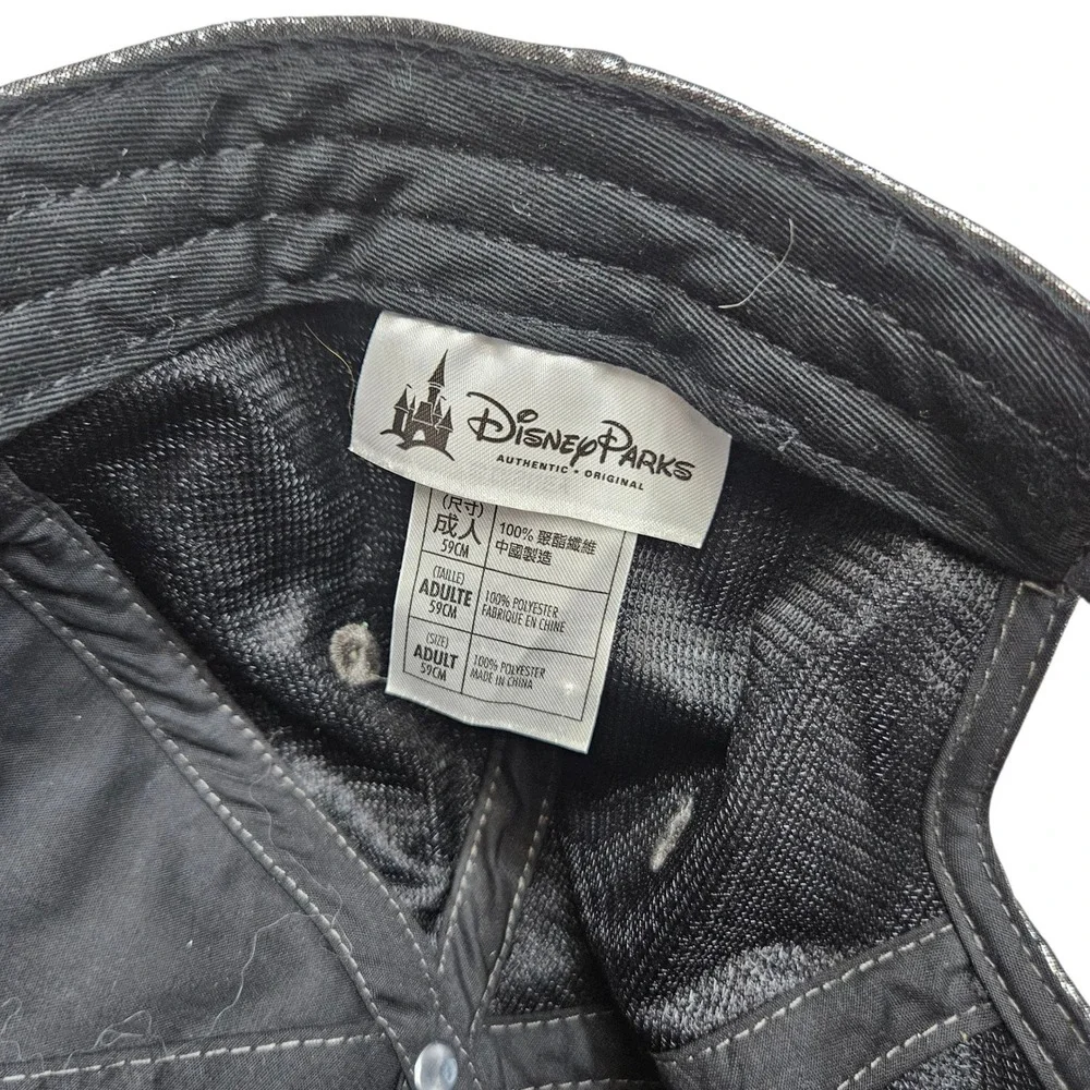Disney‎ Parks Metallic Silver Baseball Cap Mickey Mouse Logo Adult